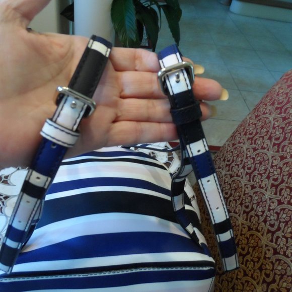 New Kate Spade Multi Color Striped Saffiano Leather Backpack & Money Pouch Set main image 9